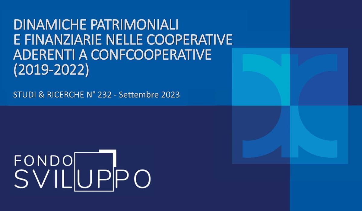 DINAMICHE PATRIMONIALI E FINANZIARIE NELLE COOPERATIVE ADERENTI A CONFCOOPERATIVE (2019-2022) 