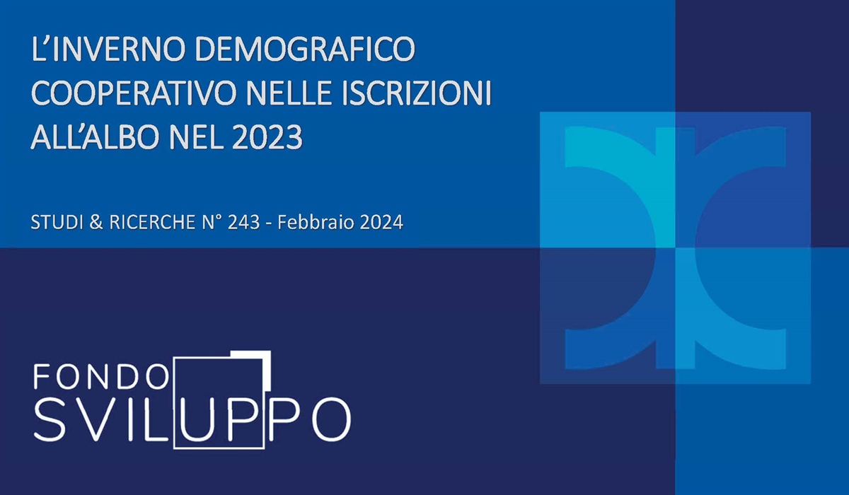 L’INVERNO DEMOGRAFICO COOPERATIVO NELLE ISCRIZIONI ALL’ALBO NEL 2023 