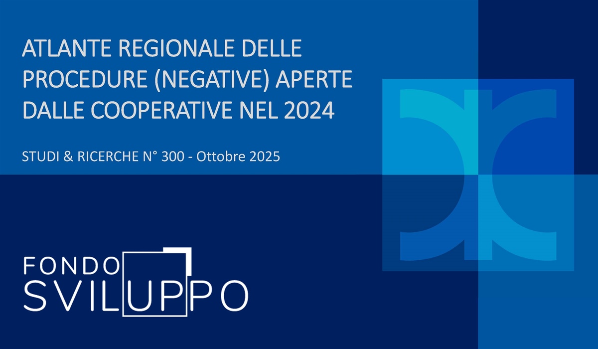 ATLANTE REGIONALE DELLE PROCEDURE (NEGATIVE) APERTE DALLE COOPERATIVE NEL 2024 