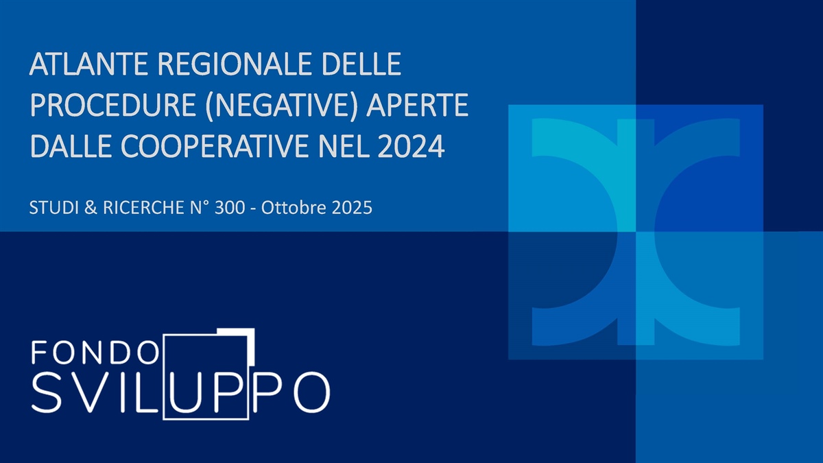 ATLANTE REGIONALE DELLE PROCEDURE (NEGATIVE) APERTE DALLE COOPERATIVE NEL 2024