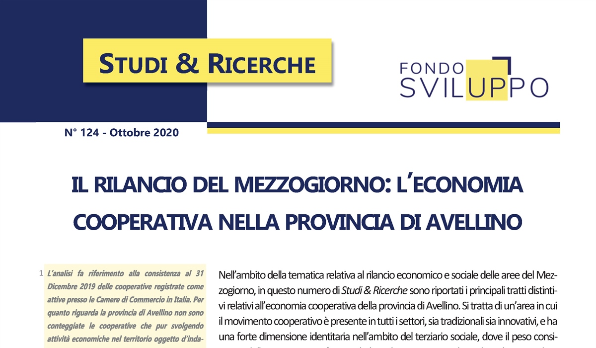 IL RILANCIO DEL MEZZOGIORNO: L’ECONOMIA COOPERATIVA NELLA PROVINCIA DI AVELLINO