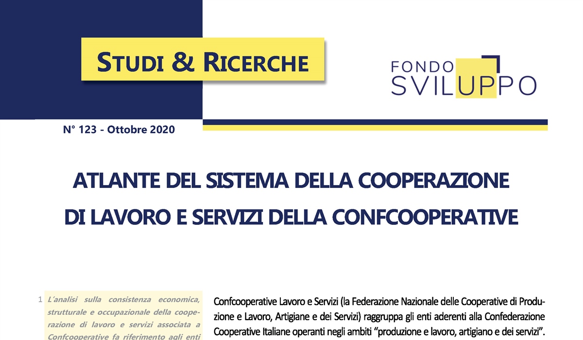 ATLANTE DEL SISTEMA DELLA COOPERAZIONE DI LAVORO E SERVIZI DELLA CONFCOOPERATIVE