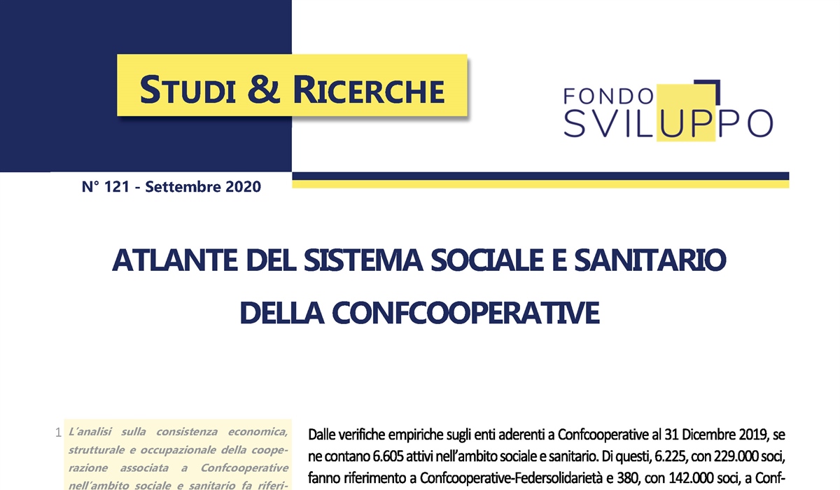 Atlante del sistema sociale e sanitario della Confcooperative 