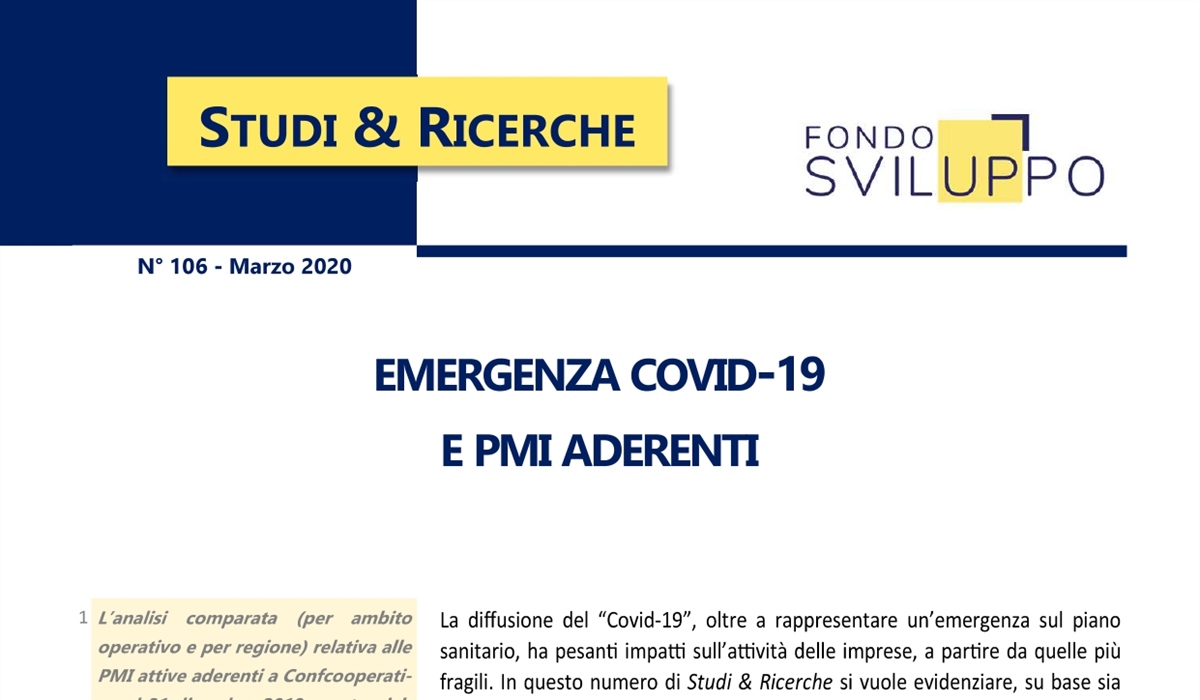 Emegenza Covid-19 e PMI aderenti 