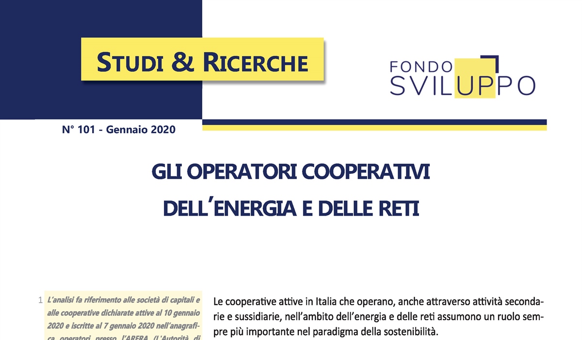 Gli operatori cooperativi dell'energia e delle reti