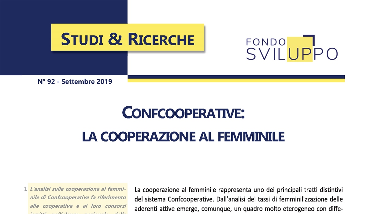 Confcooperative: la cooperazione al femminile 