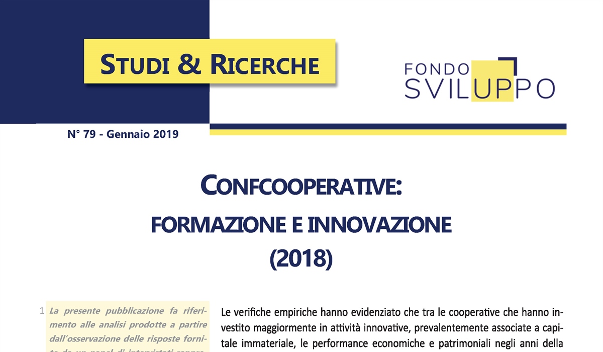 Confcooperative: formazione e innovazione (2018)