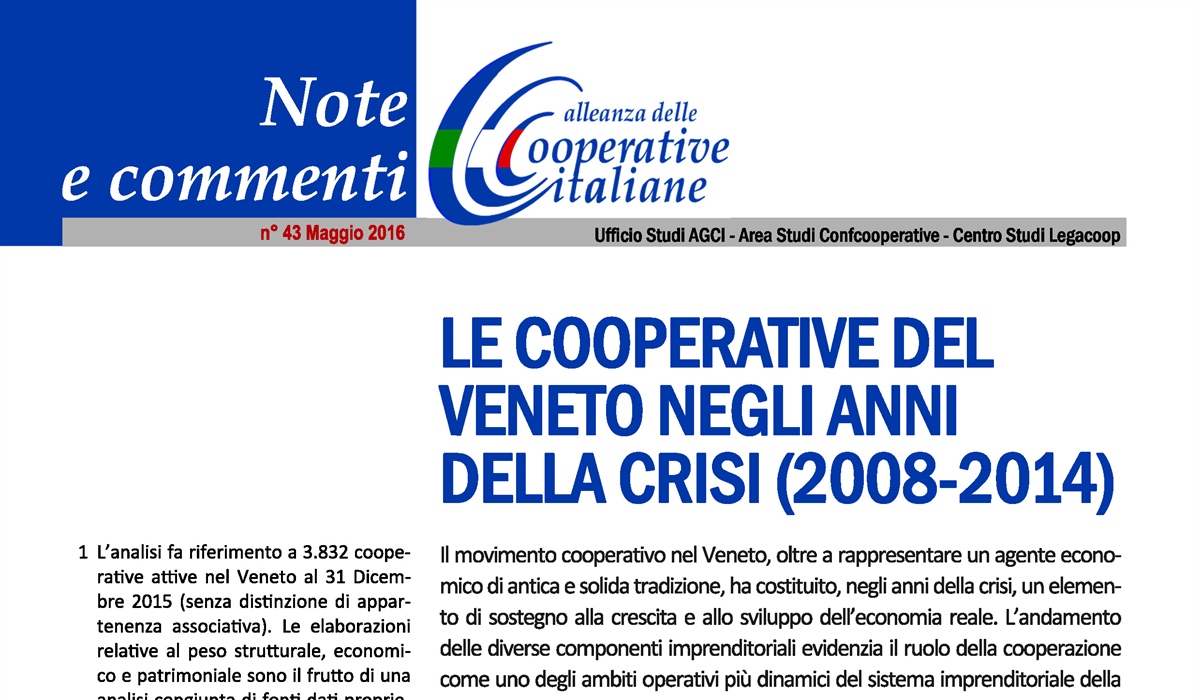 Le cooperative del Veneto negli anni della crisi (2008-2014)