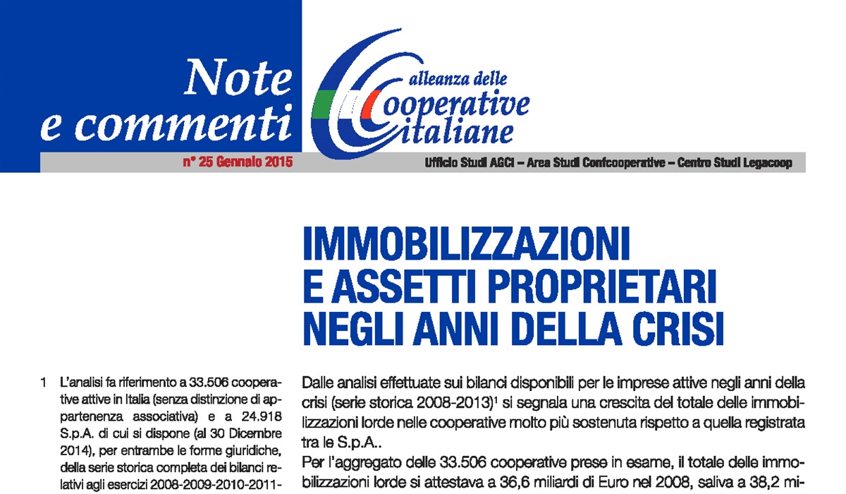 Immobilizzazioni e assetti proprietari negli anni della crisi