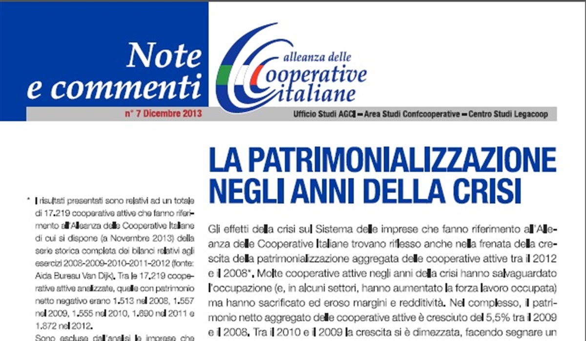 La patrimonializzazione negli anni della crisi