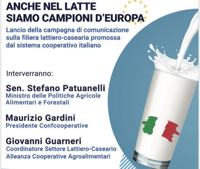 "Anche nel latte siamo campioni d'Europa". Giovedì si presenta la campagna di comunicazione