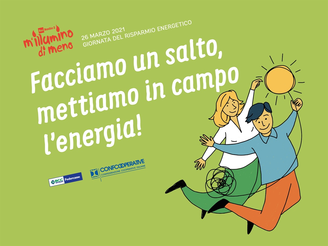 "Facciamo un salto!". Confcooperative e Bcc aderiscono a M'illumino di meno 2021